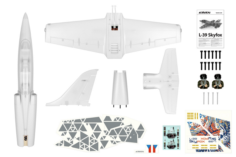 L-39 Skyfox 1088mm Blanc PNP Kavan  Jet